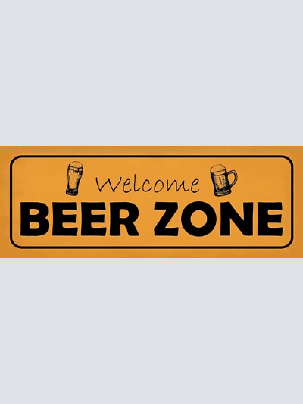 Schild welcome beer zone bier alkohol lokal wirt willkommen 27x10 blech od.holz