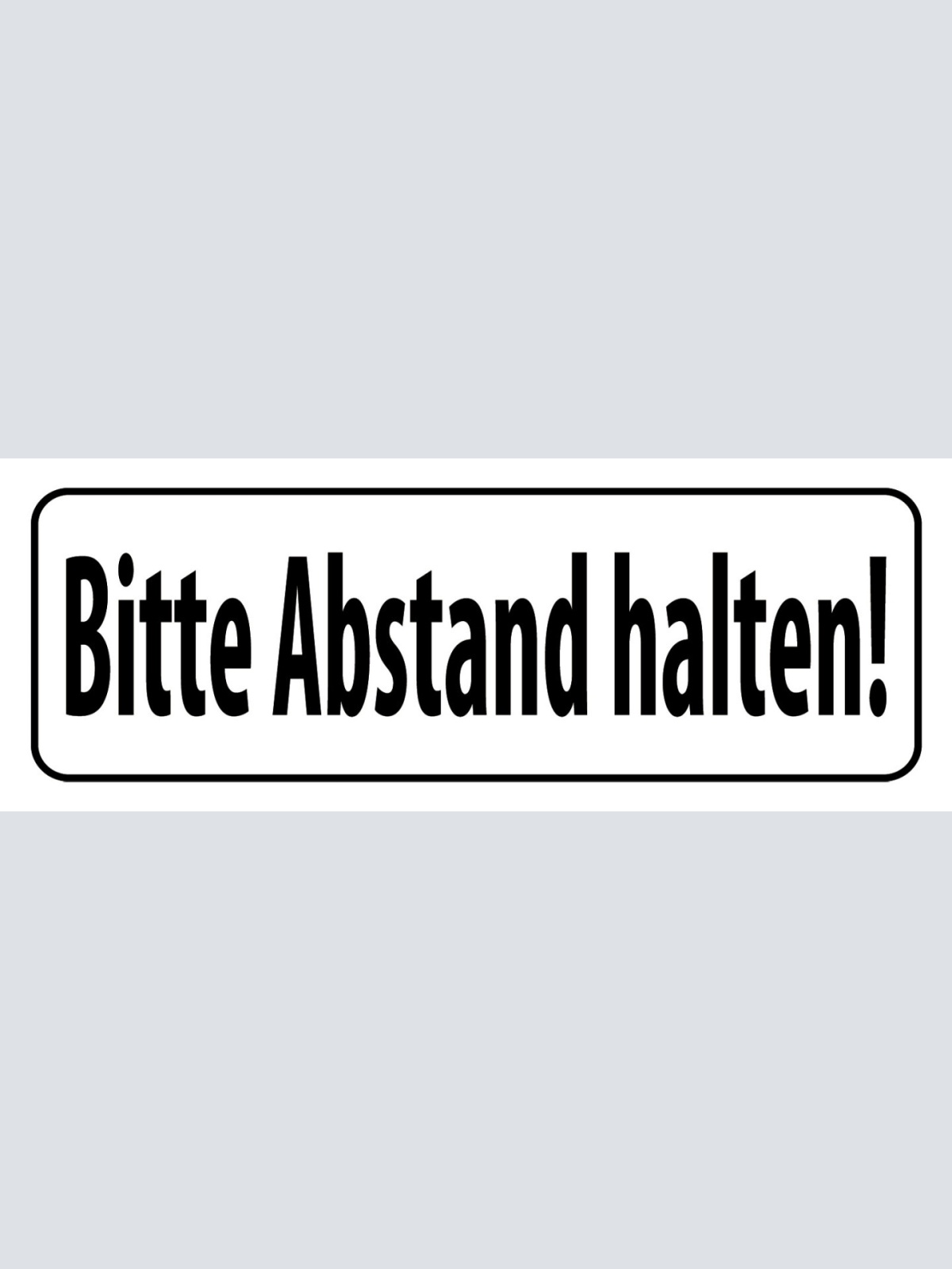 Schild Bitte Abstand Halten Distanz Corona Covid Virus 27x10 Blech od.Holz