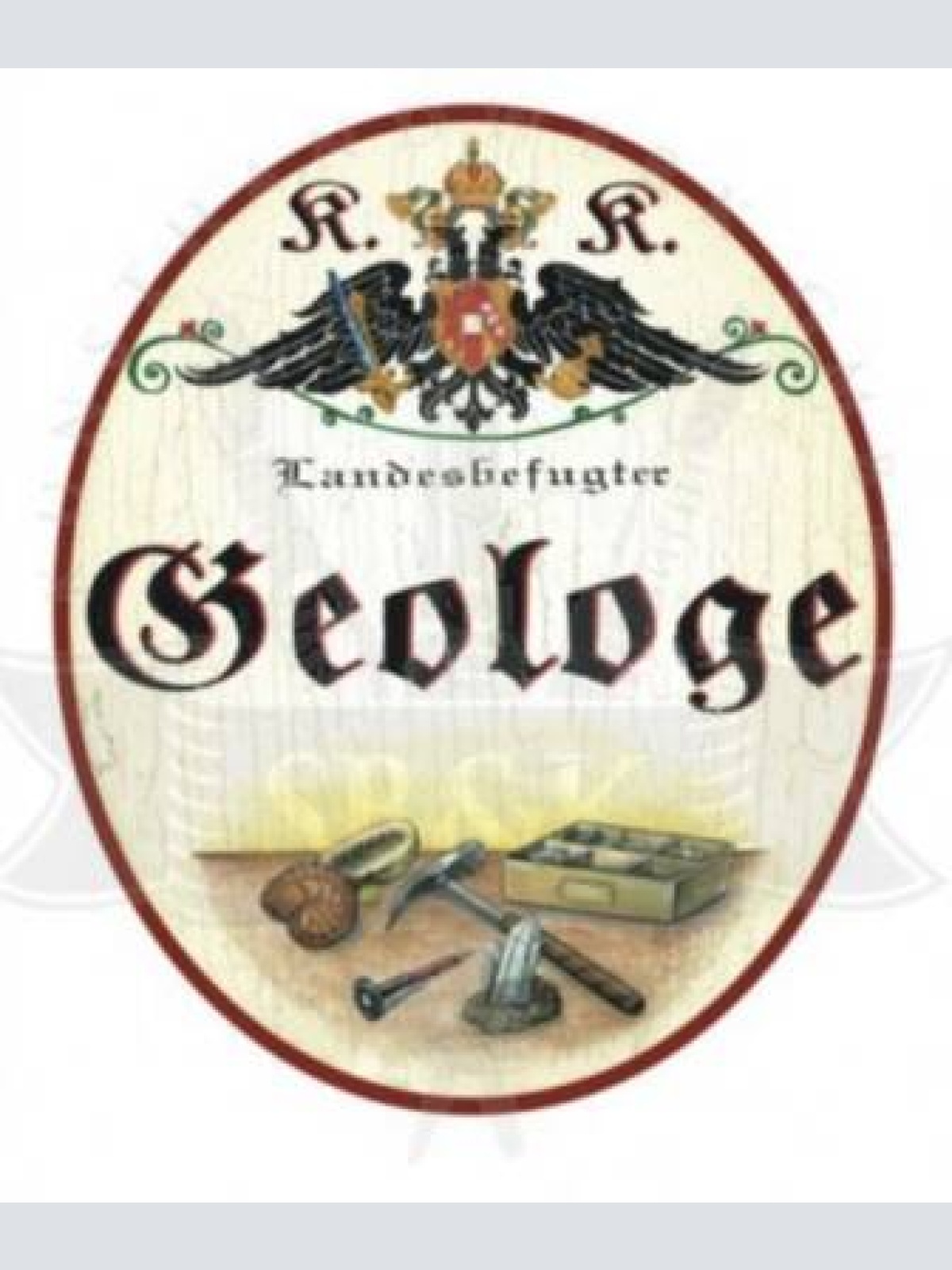 Kuk nostalgie holzschild  landesbefugter geologe türschild