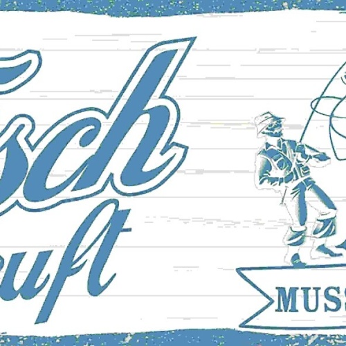 Schild Wenn Der Fisch Ruft Muss Ich Gehen Angler Fischen 27x10 Blech od.Holz