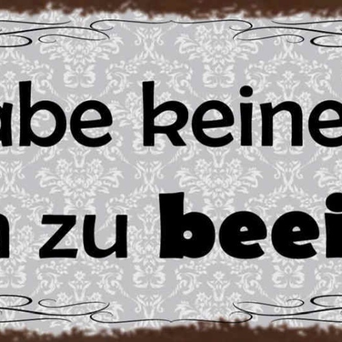 Schild Ich Habe Keine Zeit Mich Zu Beeilen Stress Hektik 27x10 Blech od.Holz