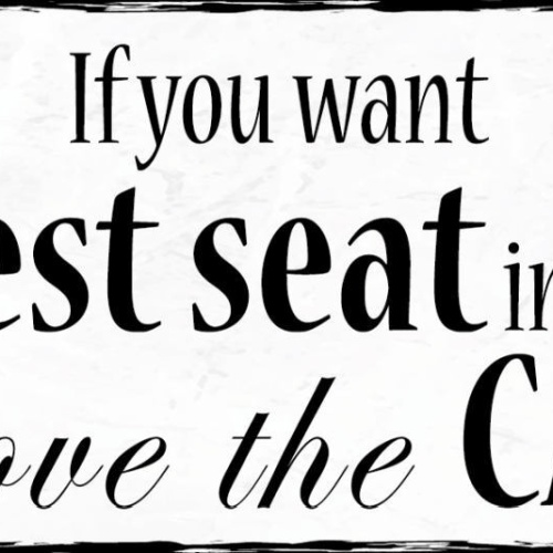 Schild If You Want The Best Seat In The House Move The Cat 27x10 Blech od.Holz