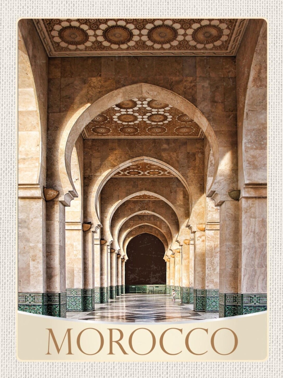 Schild Morocco Marokko Moschee Casablanca 12x18 20x30 30x40 Blech od. Holz