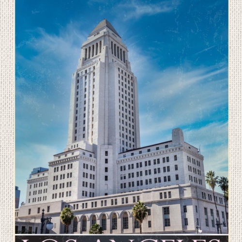 Schild Los Angeles USA Kalifornien City Hall 12x18 20x30 30x40 Blech/Holz