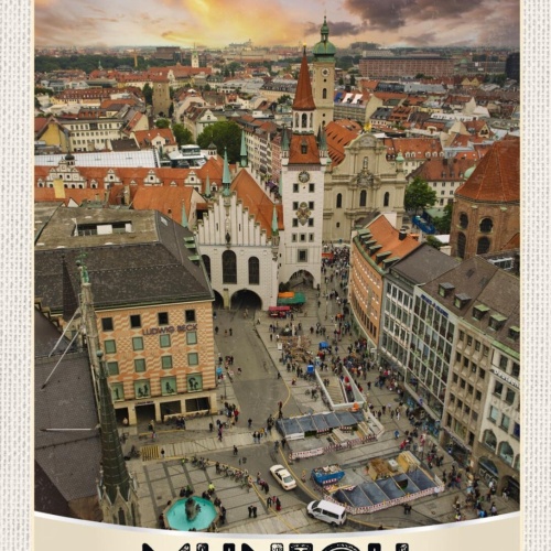 Schild Munich Germany München Altes Rathaus D 12x18 20x30 30x40 Blech od. Holz