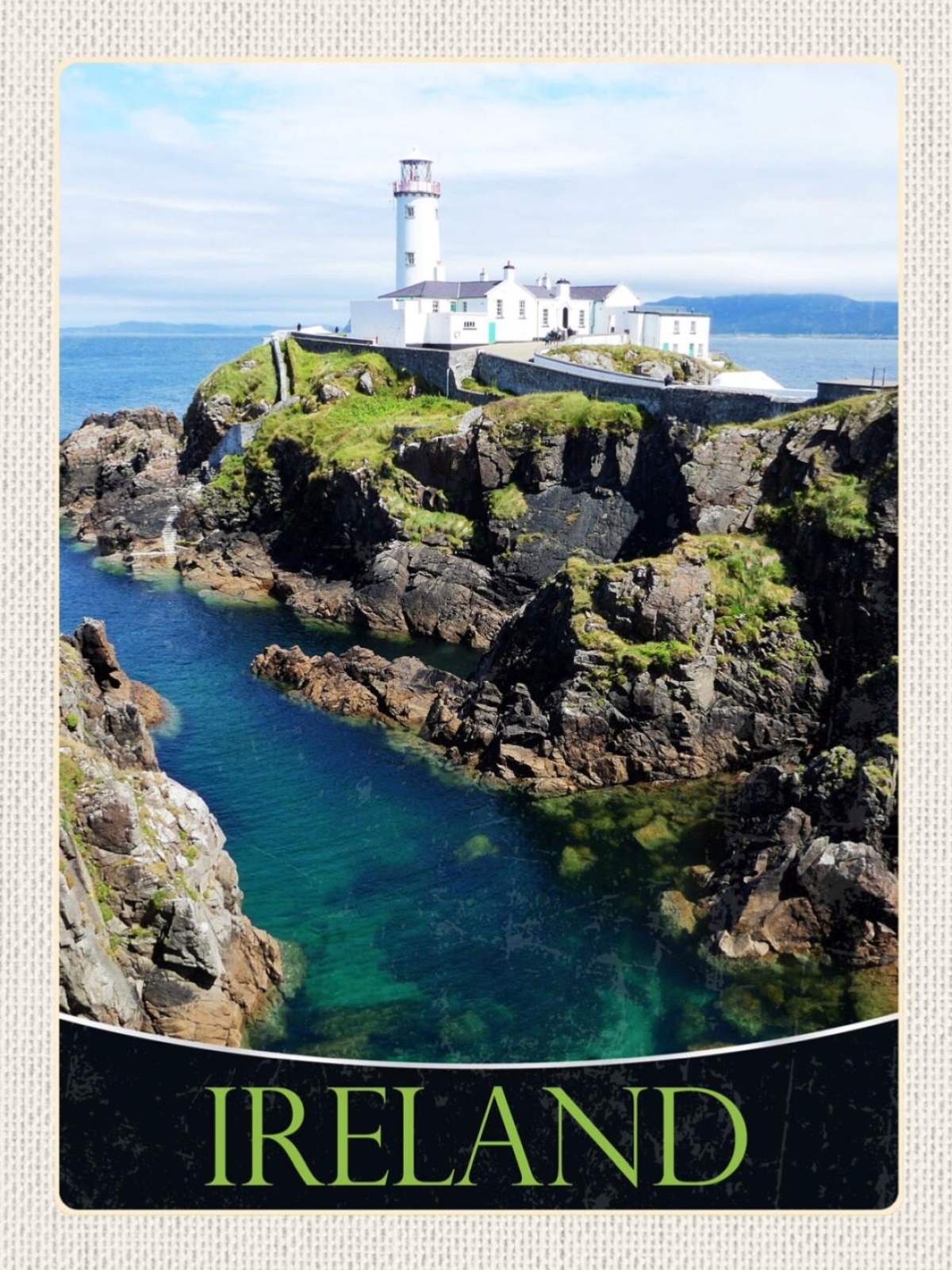Schild Ireland Irland Fanad Head Leuchtturm Meer 12x18 20x30 30x40 Blech/Holz