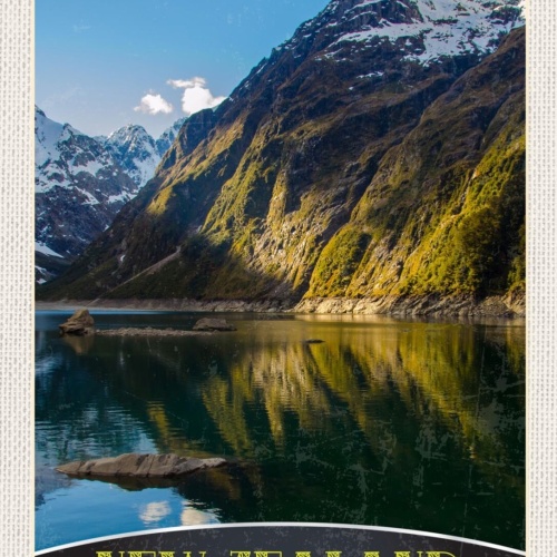 Schild New Zealand Neuseeland Lake Marian See 12x18 20x30 30x40 Blech od. Holz