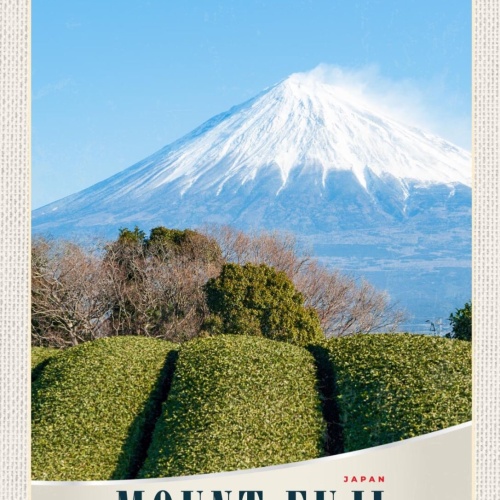 Schild Japan Mount Fuji San Berg Ansicht 12x18 20x30 30x40 Blech od. Holz