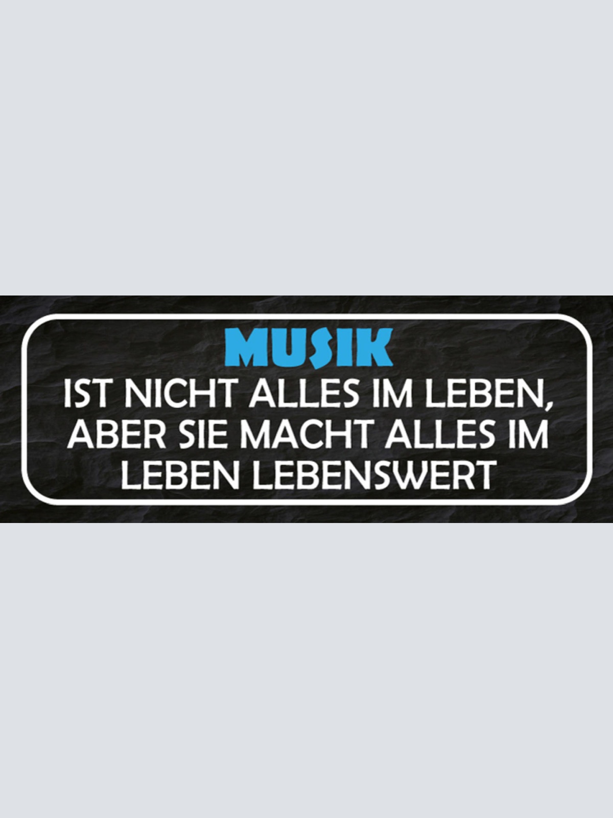 Schild Musik Ist Nicht Alles Im Leben Aber Sie Macht Alles Lebenswert 27x10