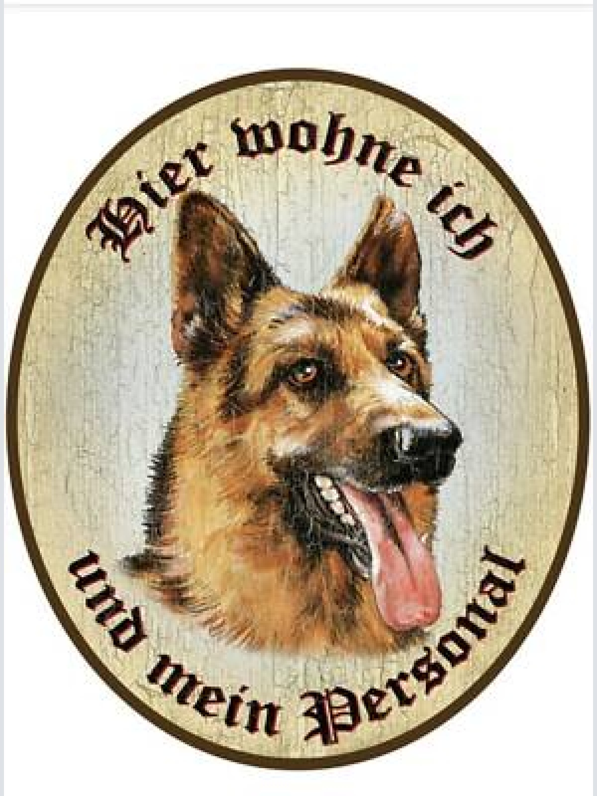 Kuk nostalgie türschild deutscher schäferhund hier wohne ich und mein personal