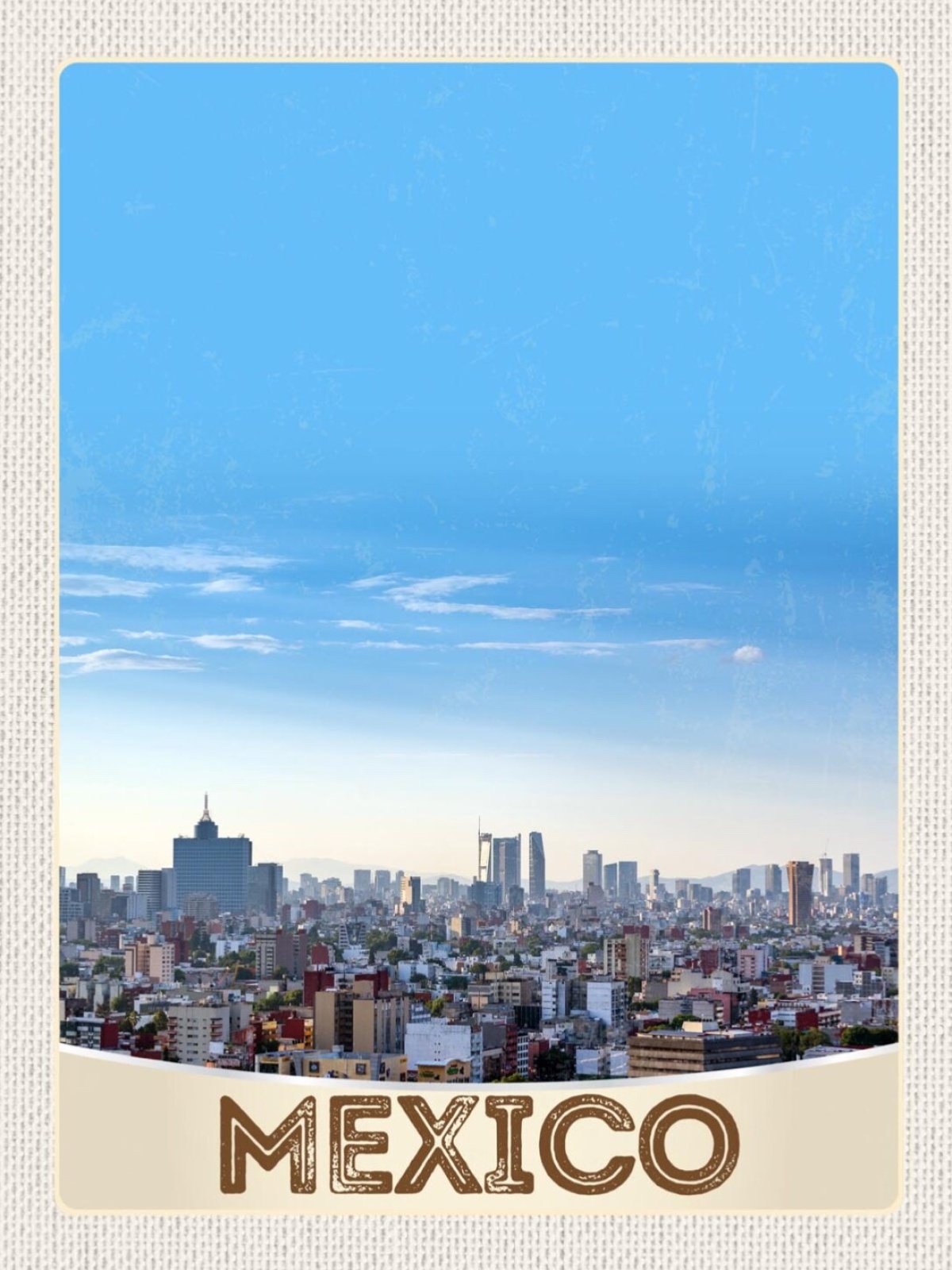 Schild Mexico City Mexiko Stadt Ansicht 12x18 20x30 30x40 Blech od. Holz