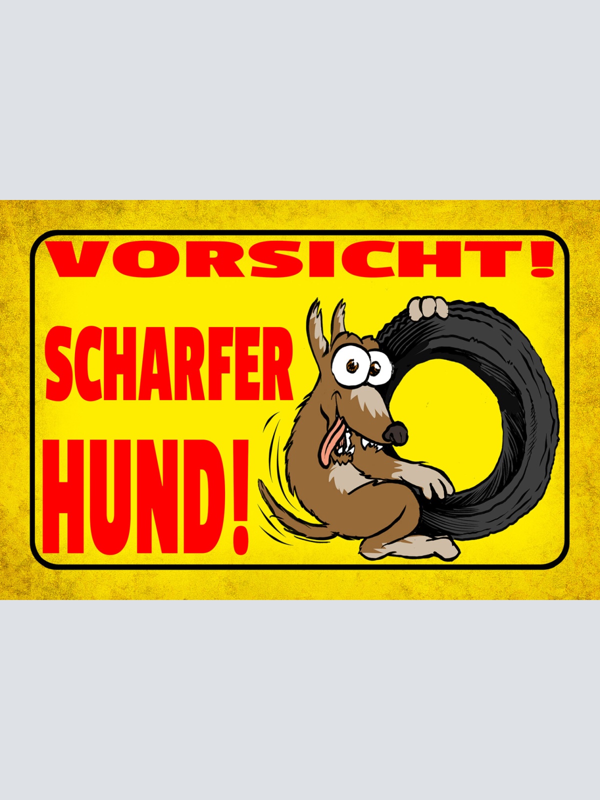 Schild Spruch Vorsicht scharfer Hund Geil Comic JW