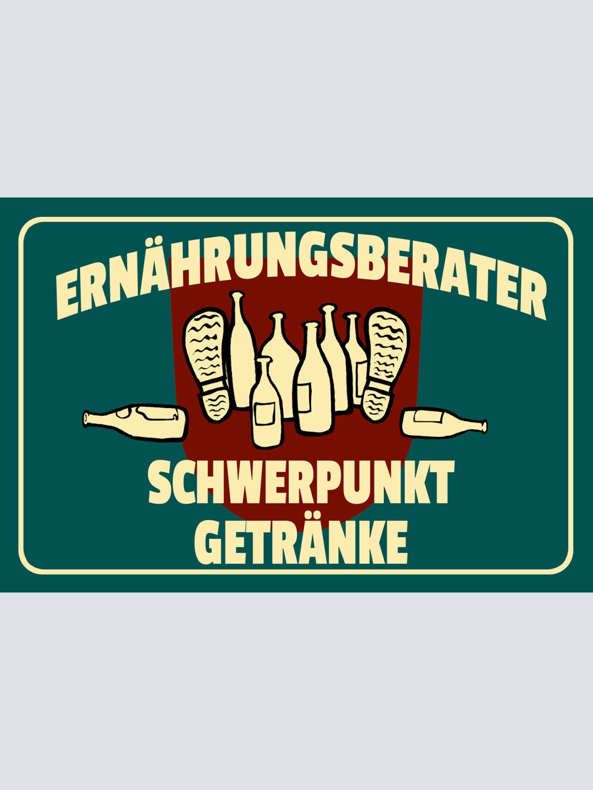 Schild Spruch Ernährungsberater Schwerpunkt Getränke Bier Alkohol JW