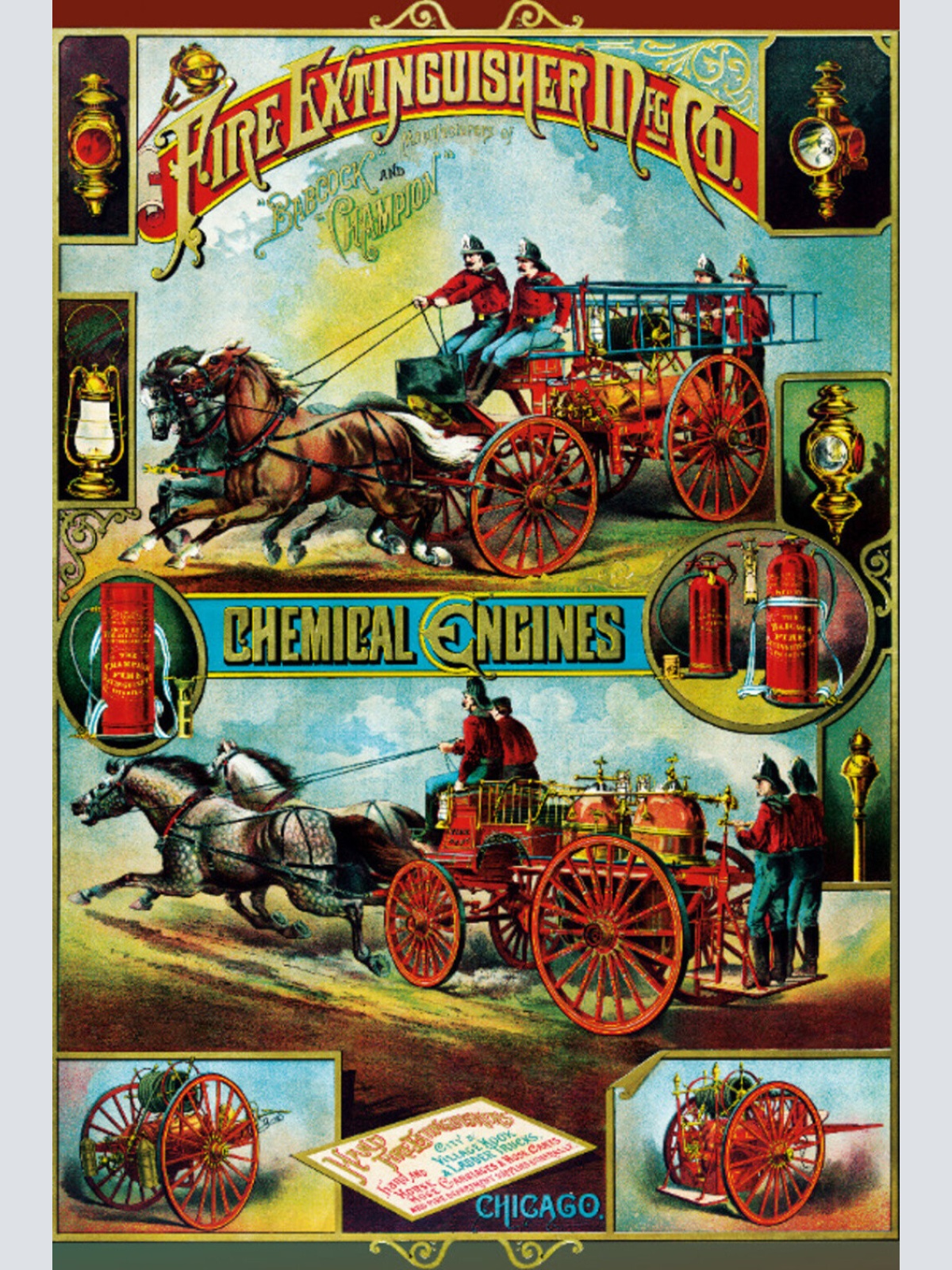 Schild Spruch Fire Extinguisher Feuerwehr Chicago  JW