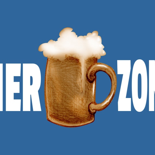 Schild Spruch Bier Zone Alkohol JW