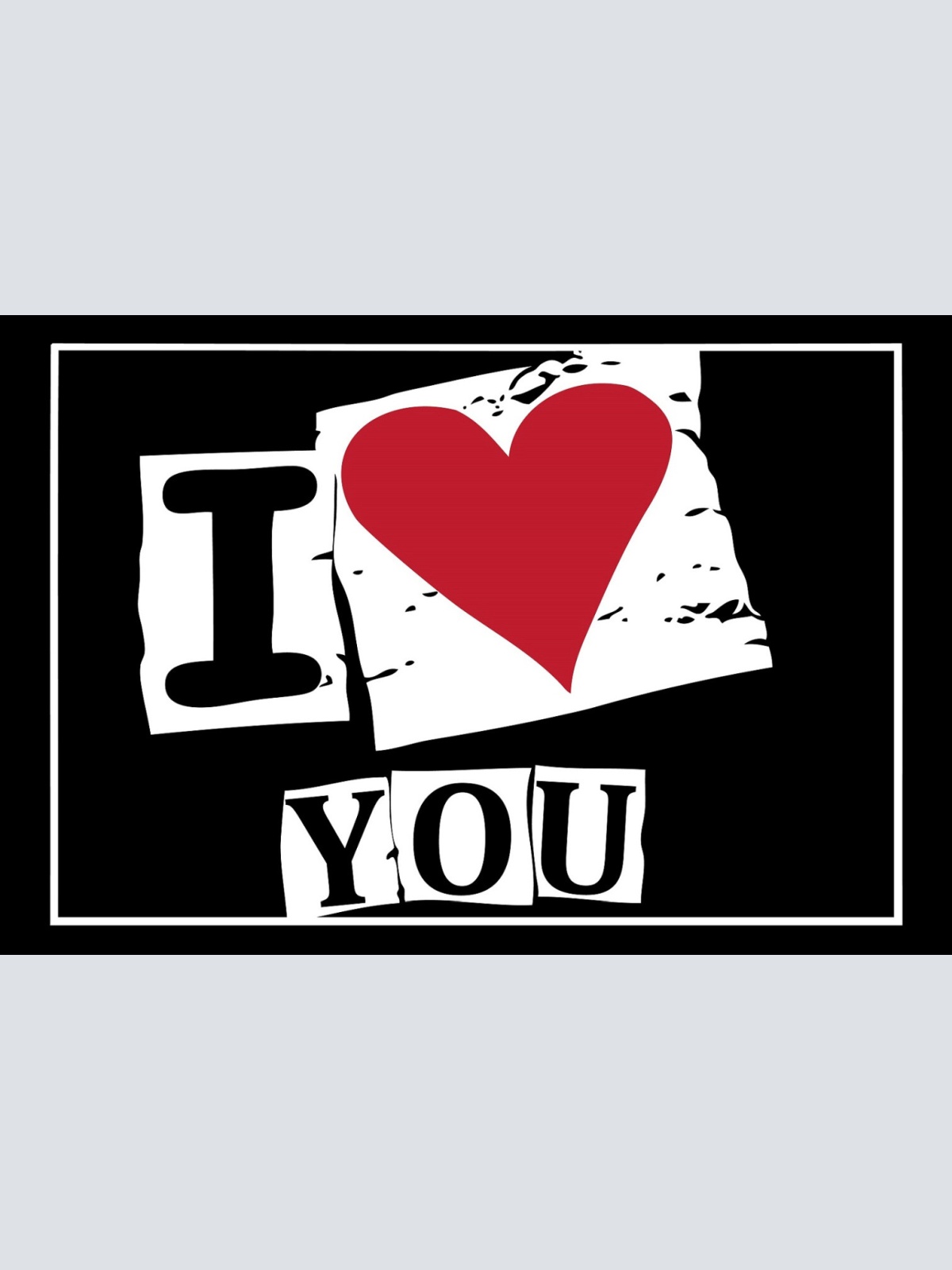 Schild Spruch I love you Ich liebe dich JW