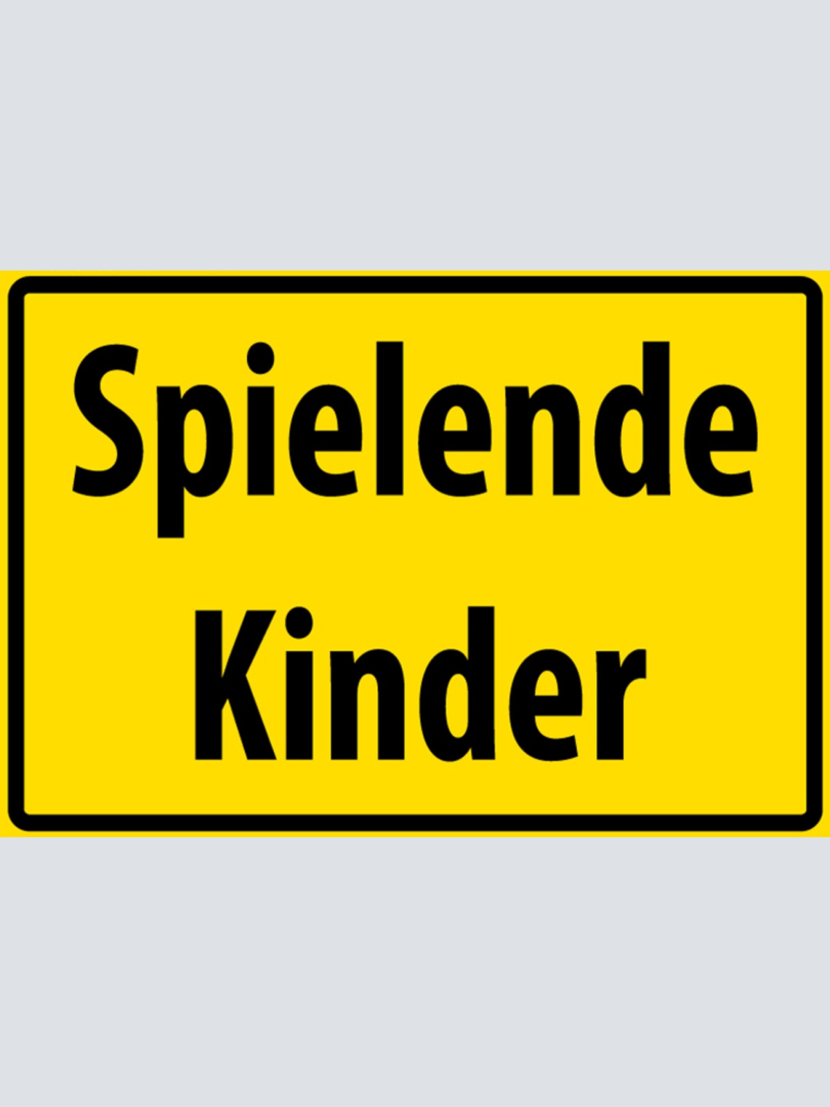 Schild Spruch Spielende Kinder Warnung Achtung JW