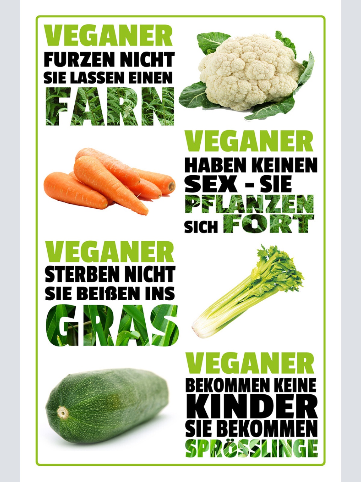 Schild Spruch Veganer furzen nicht Sie lassen einen Farn Essen JW