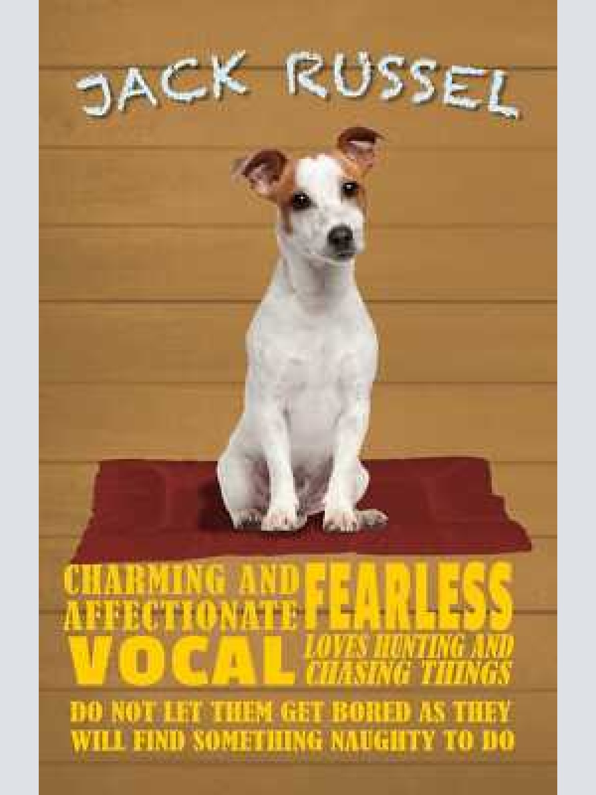 Schild spruch jack russel steckbrief fearless mutig hund jw