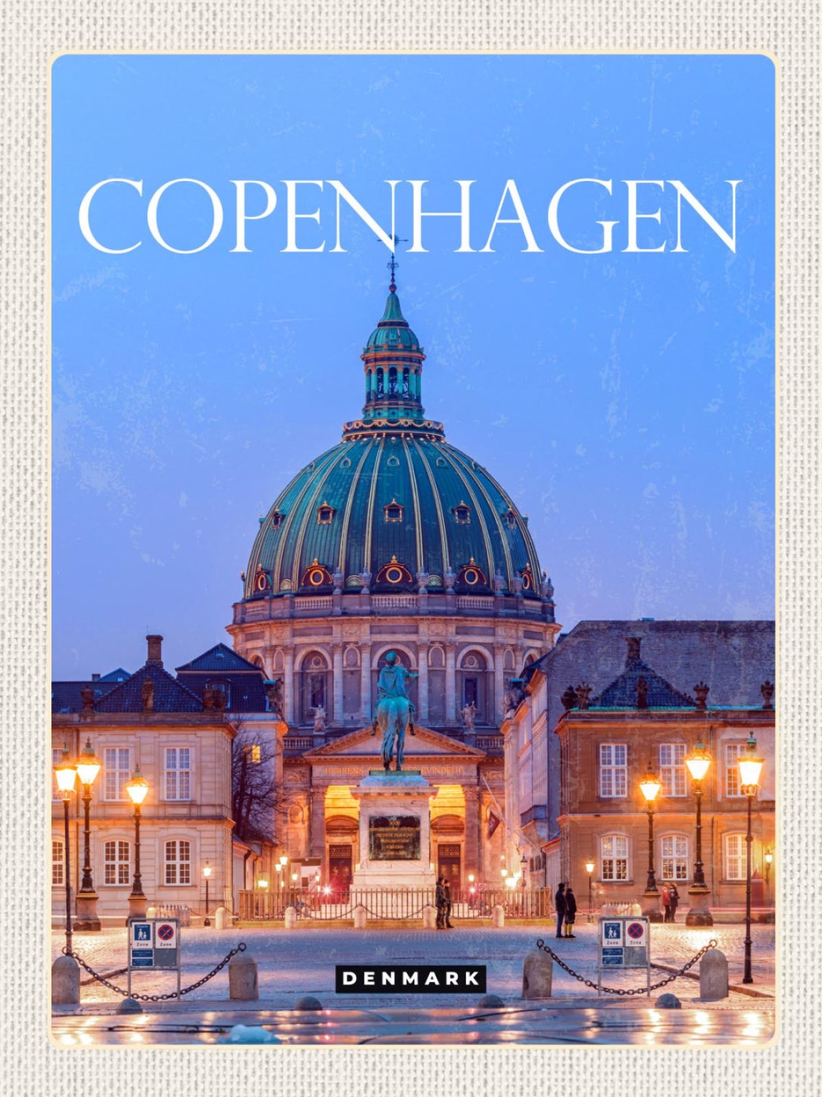 Schild Copenhagen Kopenhagen Dänemark Kirche 12x18 20x30 30x40 Blech od. Holz