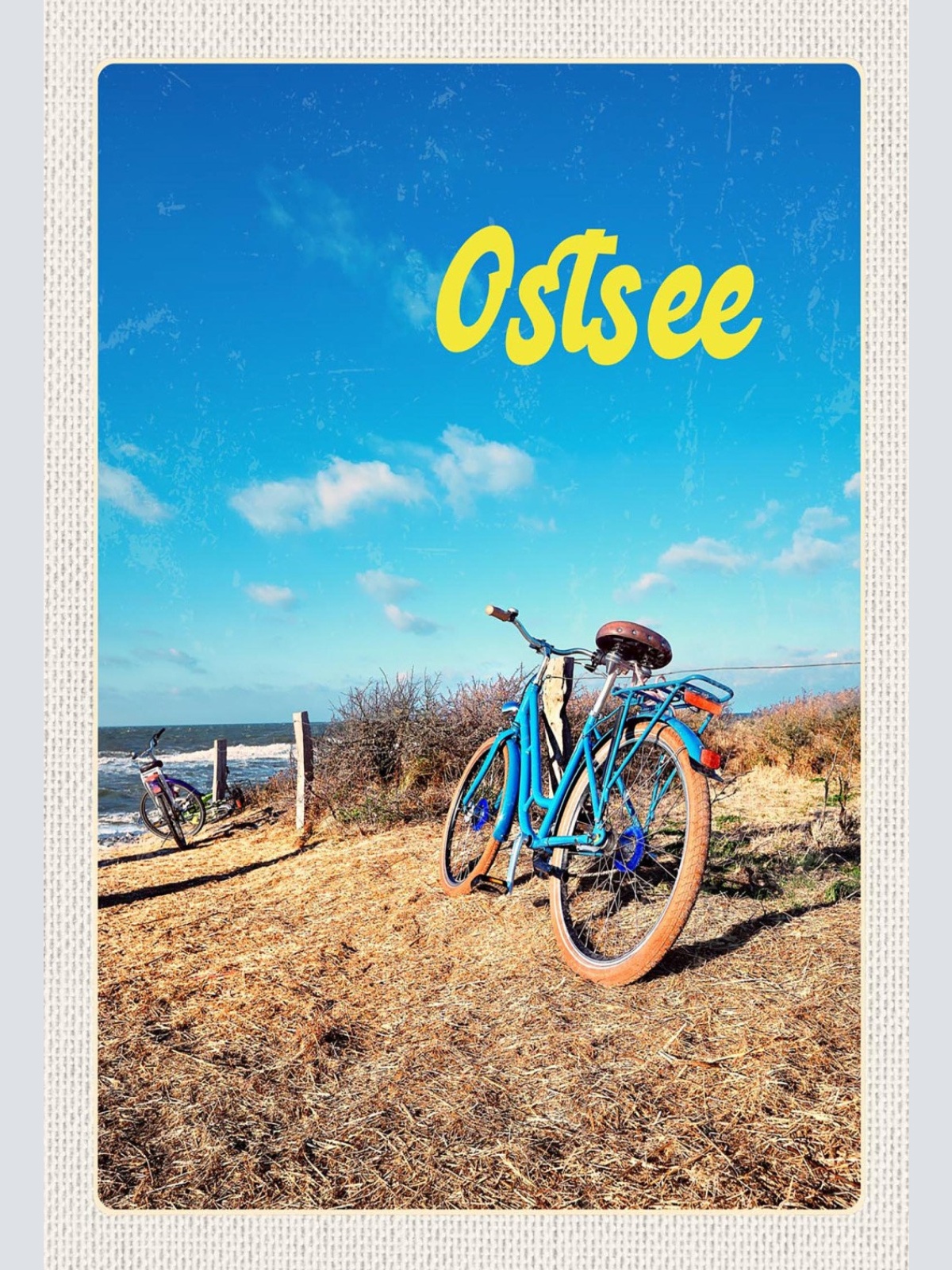 Schild Spruch Ostsee Deutschland Strand Meer Fahrräder JW