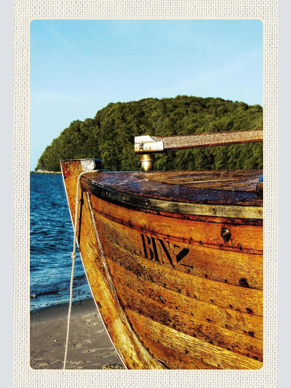 Schild Spruch Binz Meer Schiff Wald Strand JW