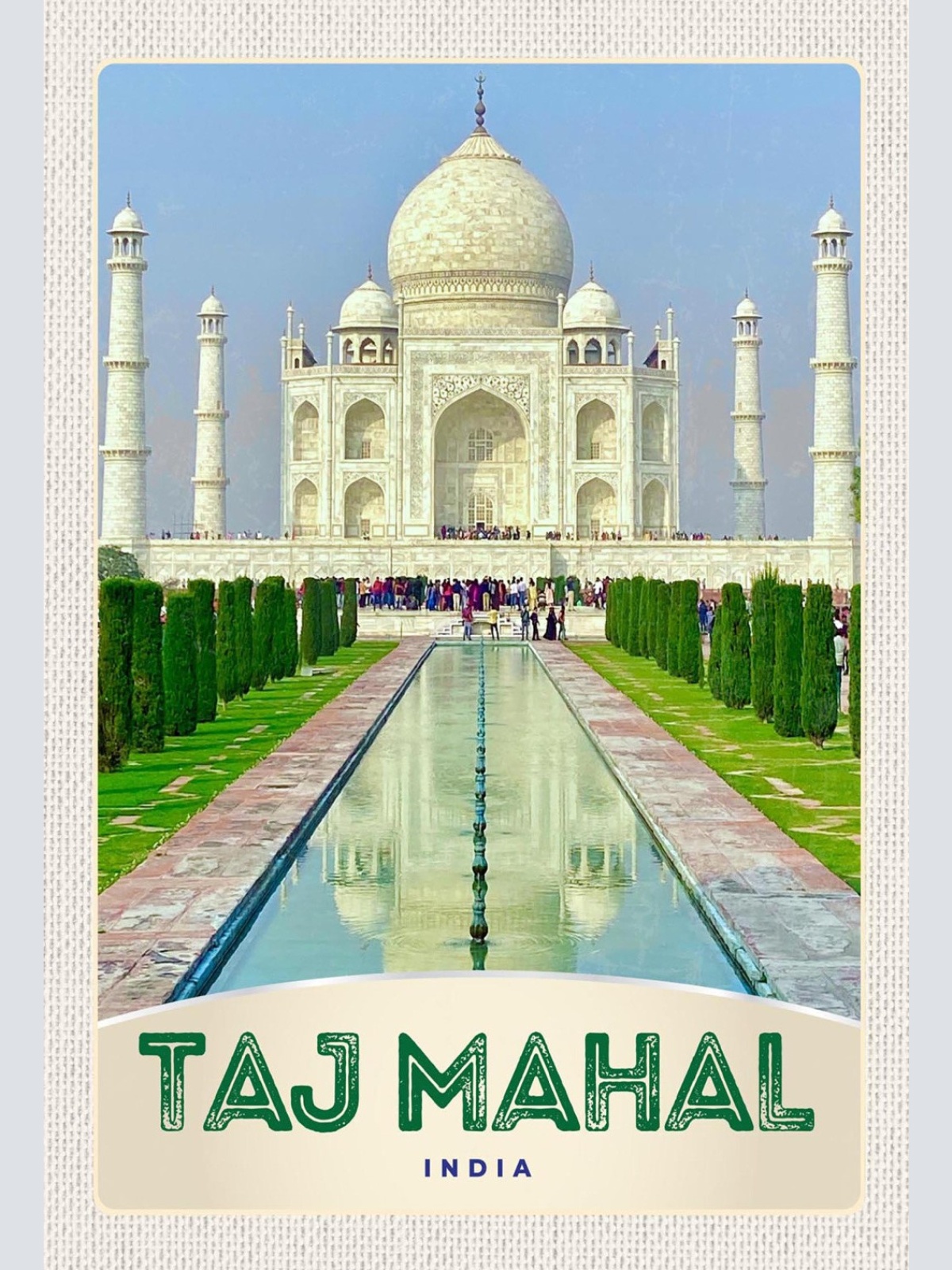 Schild Spruch Taj Mahal India Indien Grab JW
