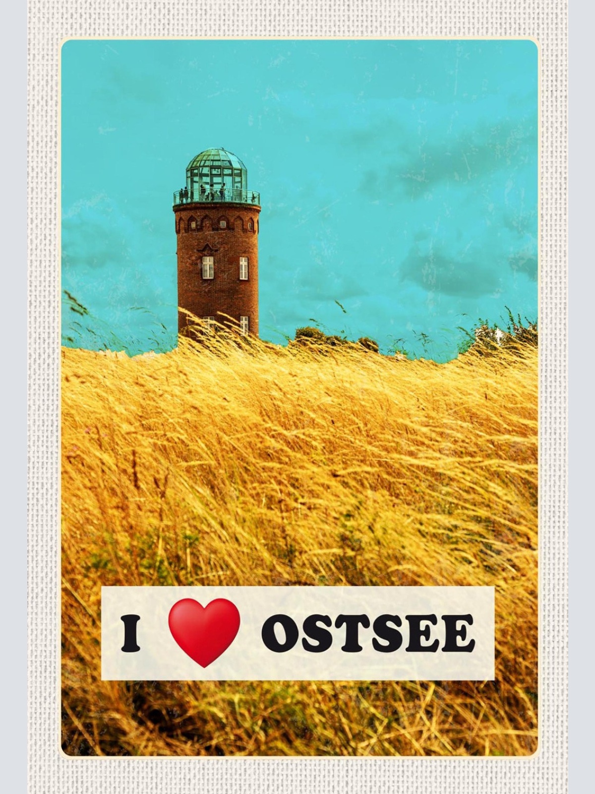 Schild Spruch I Love Ostsee Deutschland Meer Leuchtturm JW