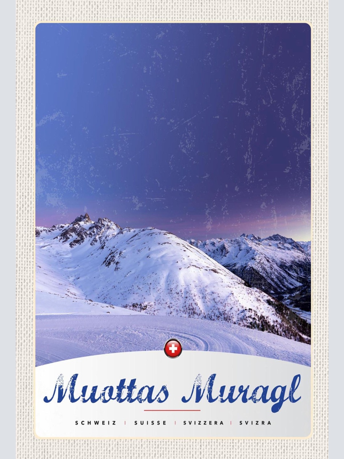 Schild Spruch Muottas Muragl Switzerland Schweiz Berge JW