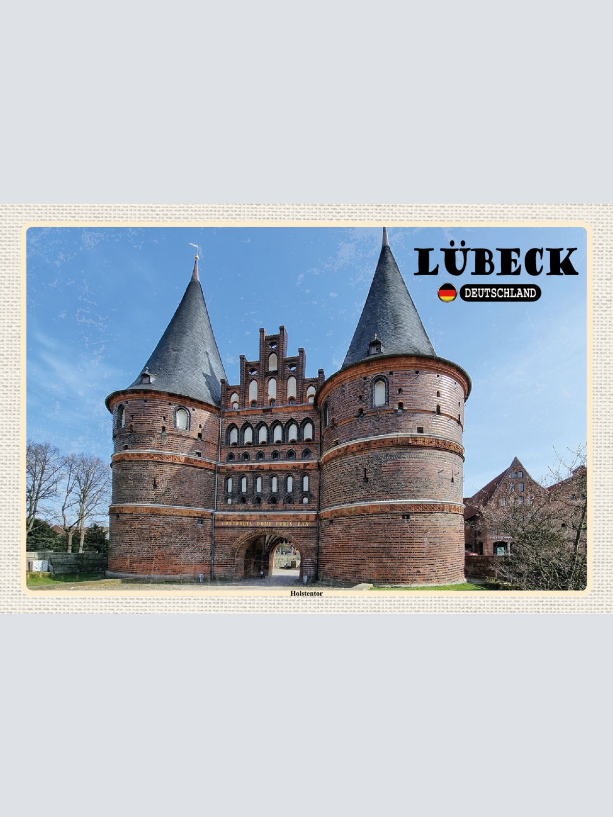 Schild Spruch Lübeck Deutschland Holstentor JW