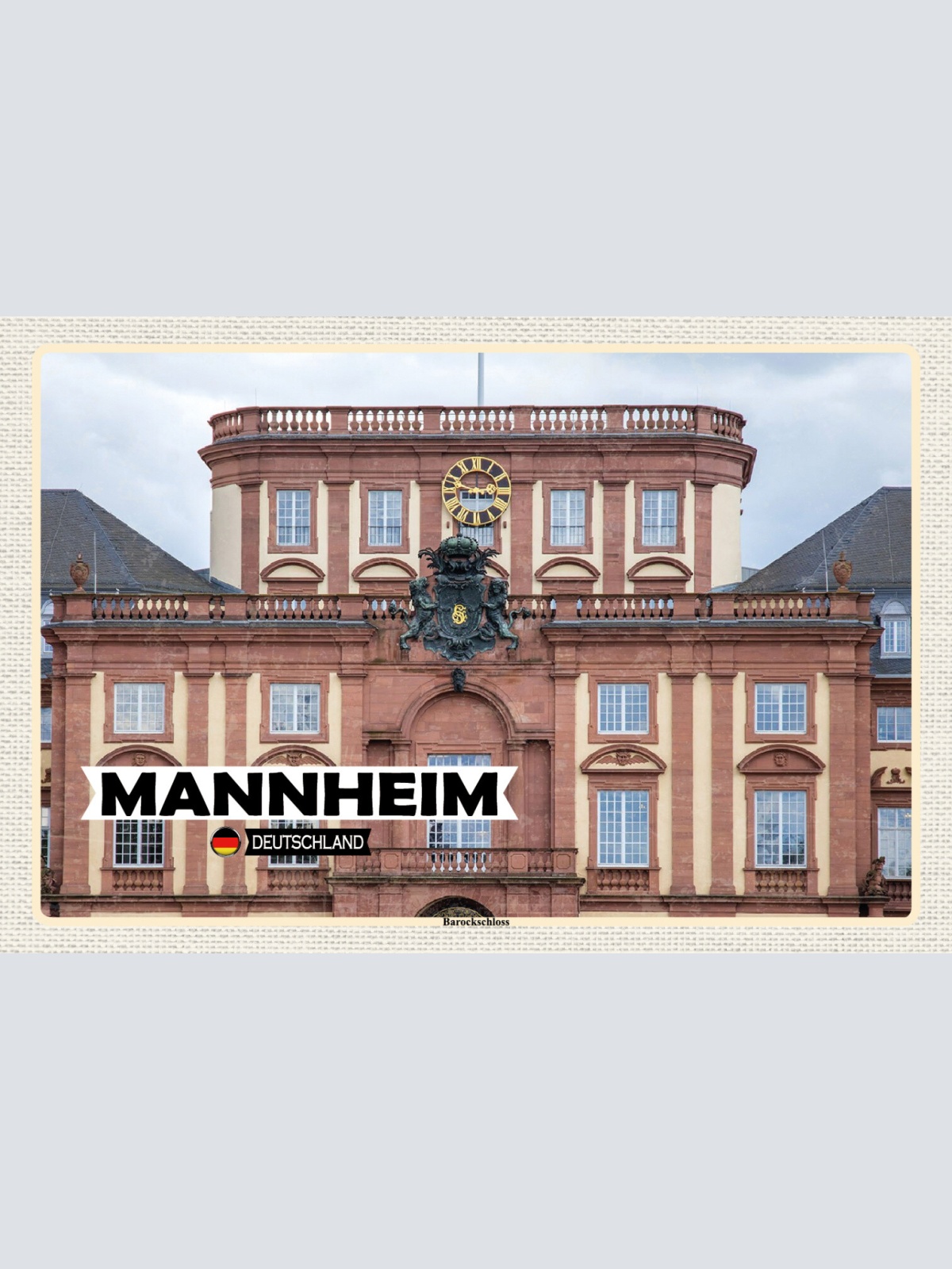 Schild Spruch Mannheim Deutschland Barockschloss JW