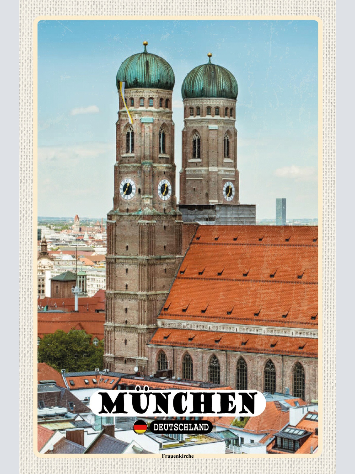 Schild Spruch München Deutschland Frauenkirche JW