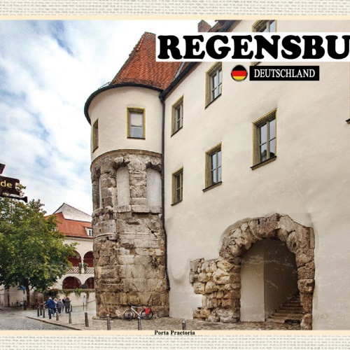Schild Spruch Regensburg Deutschland Porta Pactoria JW