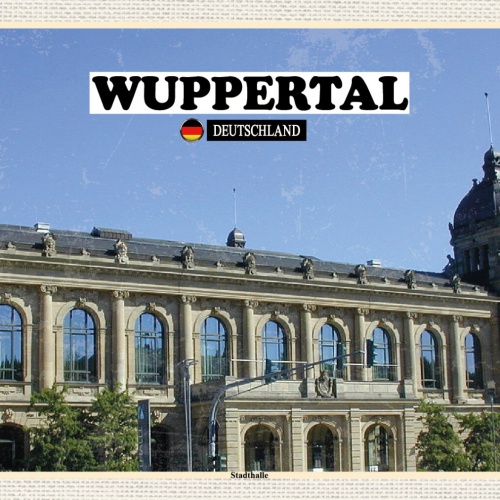 Schild Spruch Wuppertal Deutschland Stadthalle JW