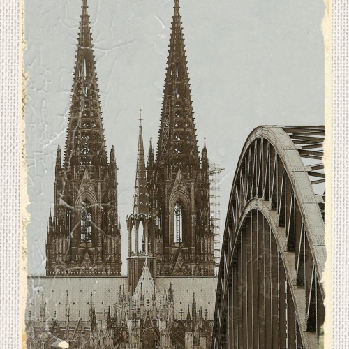 Schild Spruch Cologne Germany Köln Deutschland Dom Brücke Historisch JW