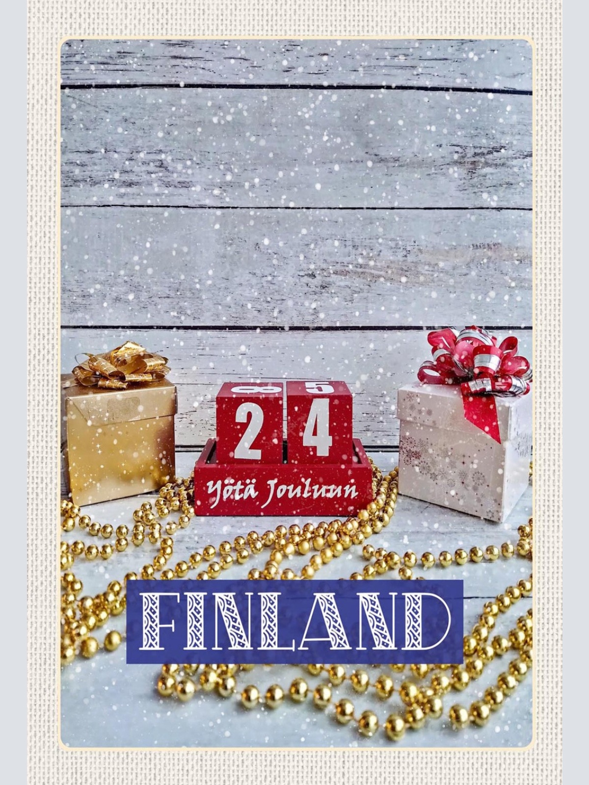 Schild Spruch Finland Finnland 24 Yötä Jouluun JW