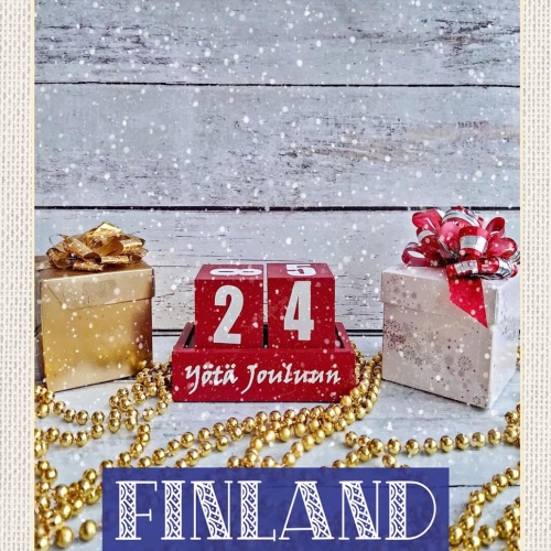 Schild Spruch Finland Finnland 24 Yötä Jouluun JW