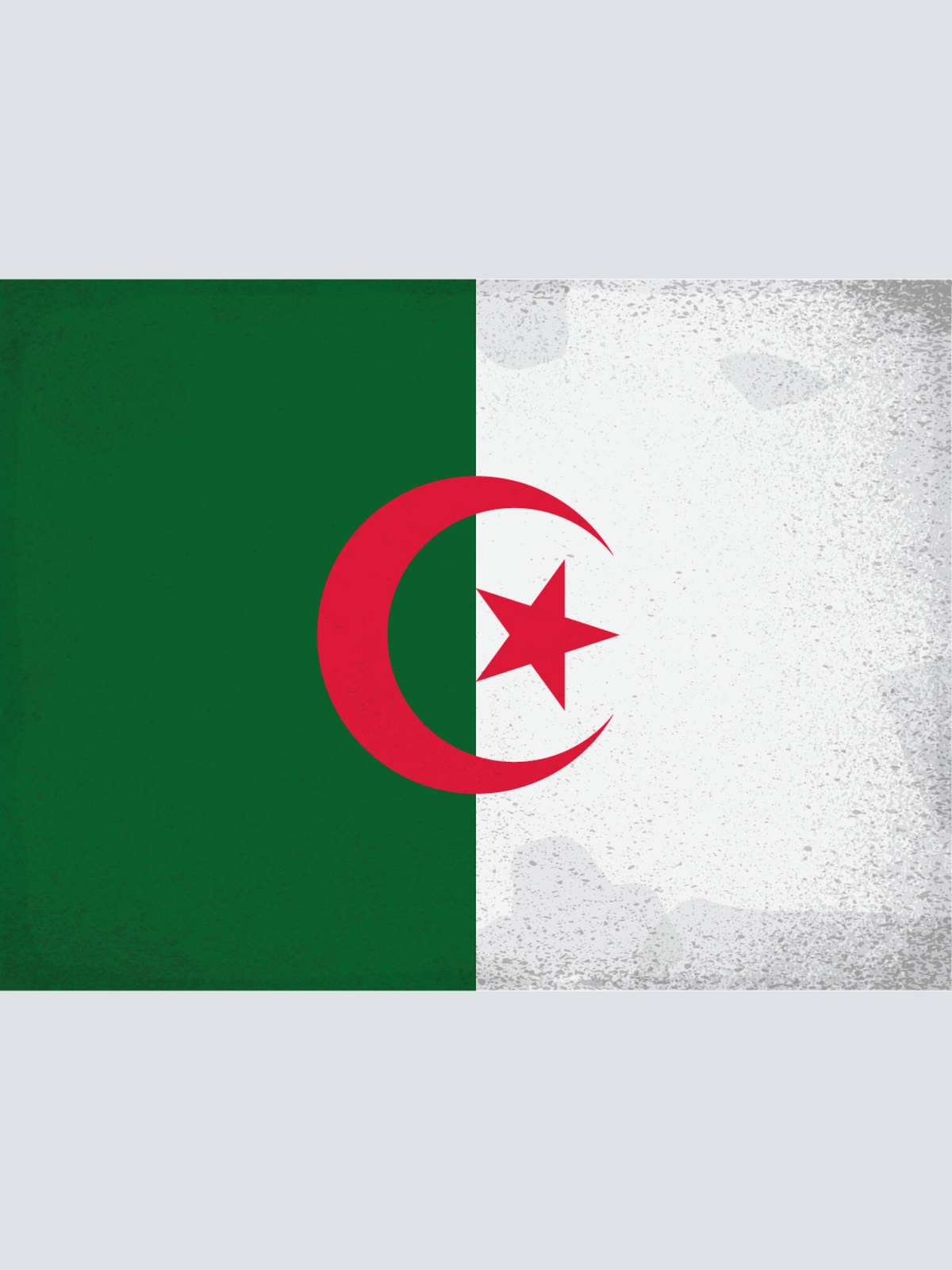 Schild Spruch Nationalflagge Algerien JW