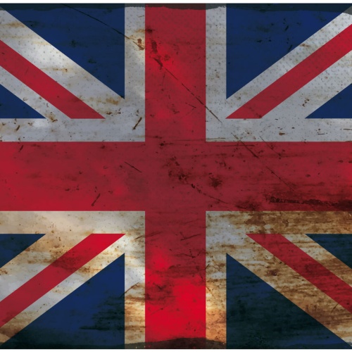 Schild Spruch Nationalflagge Großbritannien JW