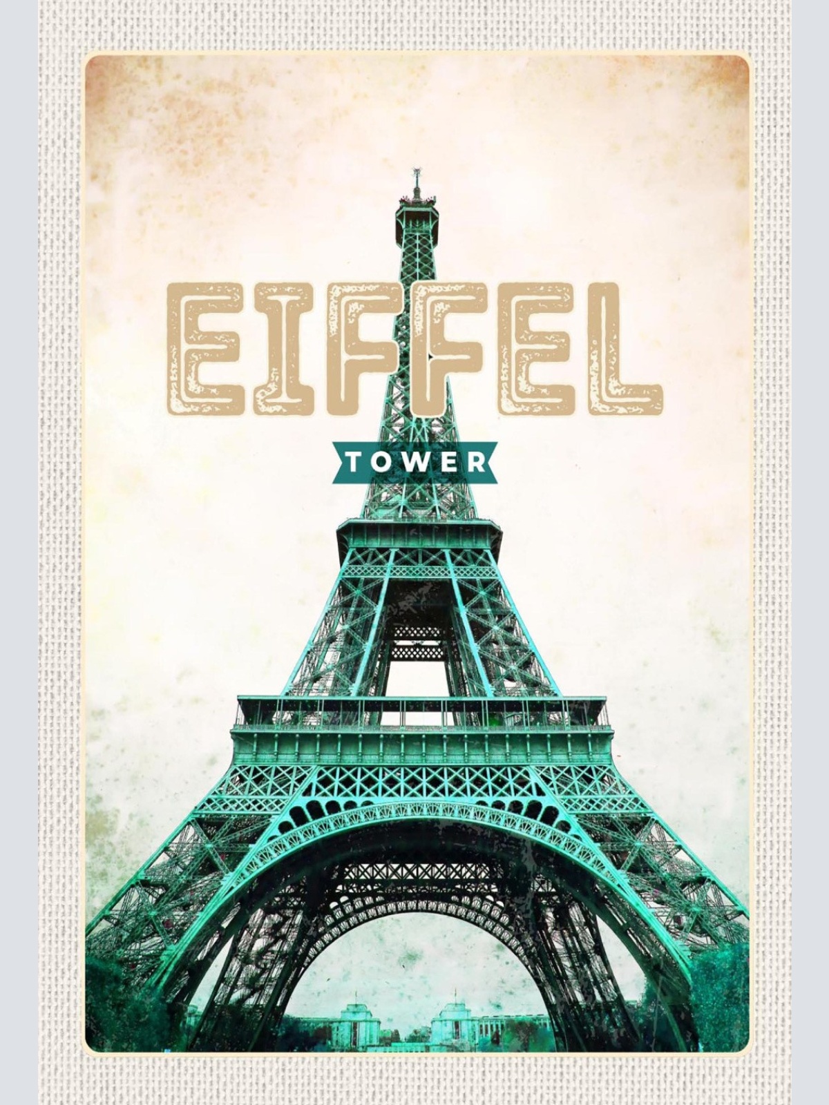 Schild Spruch Eiffel Tower Eiffelturm Paris Frankreich JW