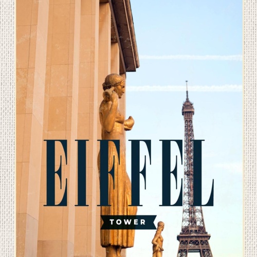 Schild Spruch Eiffel Tower Eiffelturm Paris Frankreich JW