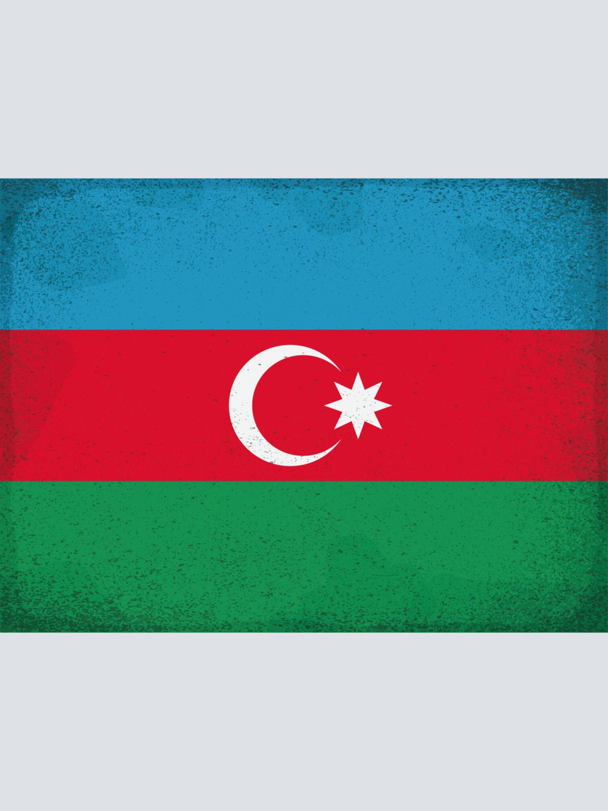 Schild Spruch Nationalflagge Aserbaidschan JW