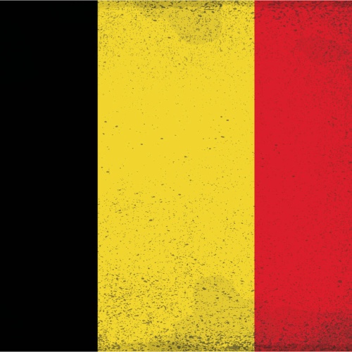 Schild Spruch Nationalflagge Belgien JW