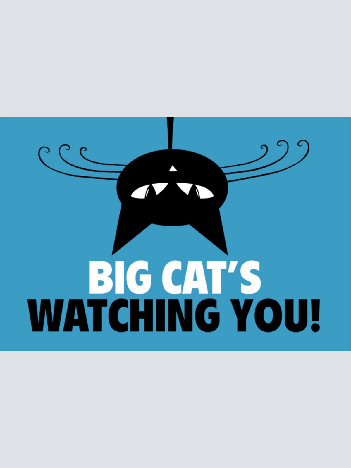 Schild Spruch Big Cats Watching Große Katzen beobachten dich Comic JW