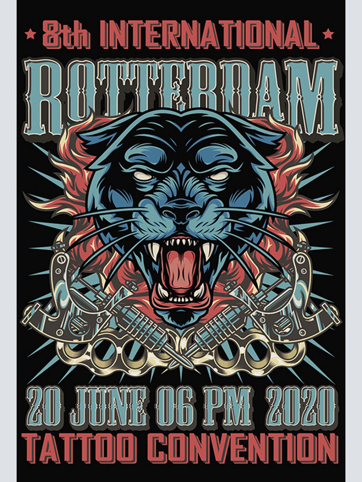 Schild Spruch International Tattoo Convention Rotterdam 2020 Messe Panther JW