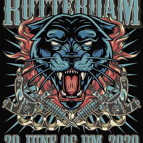 Schild Spruch International Tattoo Convention Rotterdam 2020 Messe Panther JW