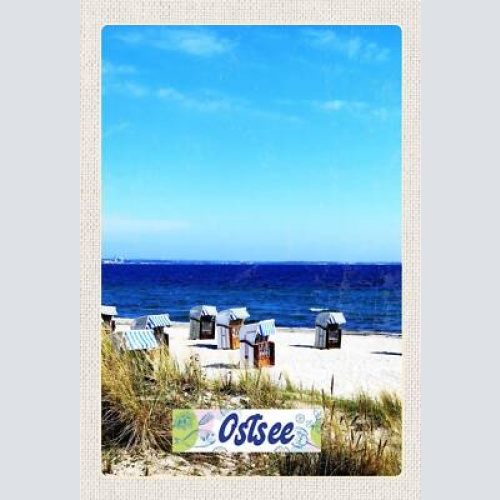 Schild spruch ostsee deutschland meer strandkörbe strand jw