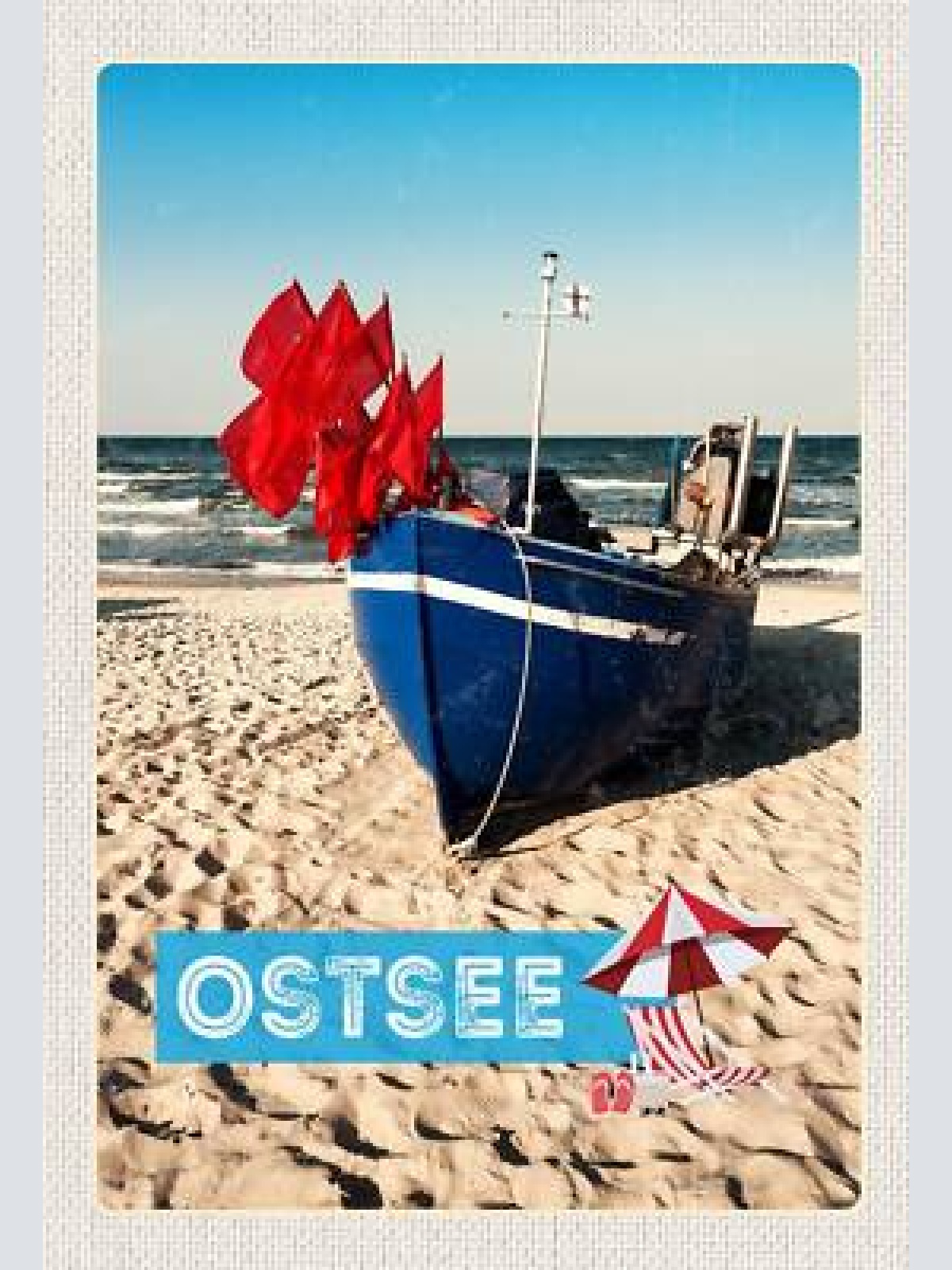 Schild spruch ostsee deutschland meer schiff strand jw