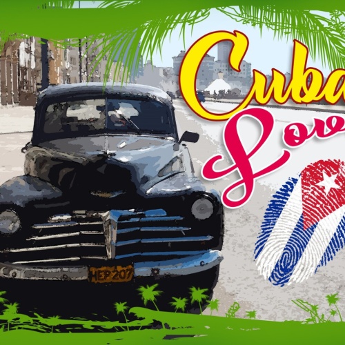 Schild Spruch Cuban Love Kubanische Liebe Auto Oldtimer JW