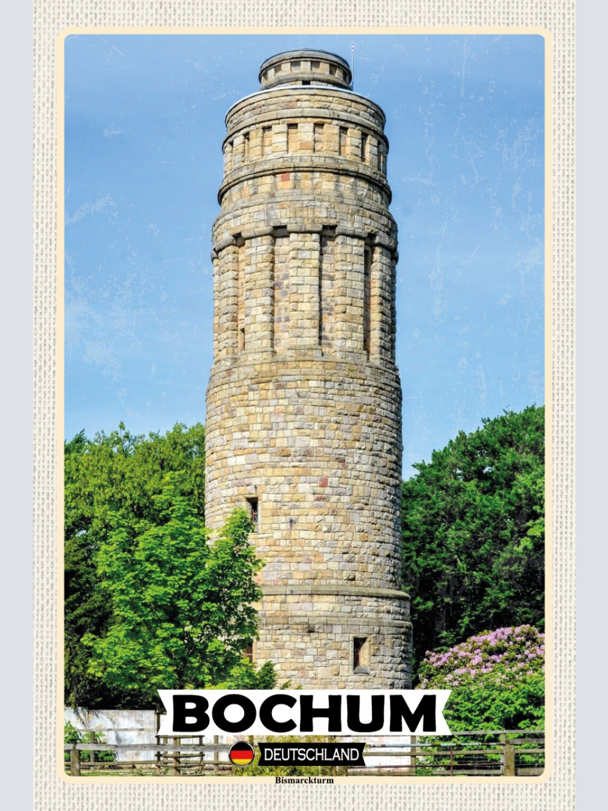 Schild Spruch Bochum Deutschland Bismarckturm JW